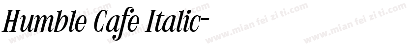 Humble Cafe Italic字体转换